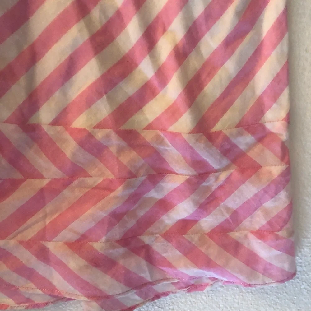 Lilly Pulitzer white pink striped strapless dress - Picture 3 of 9